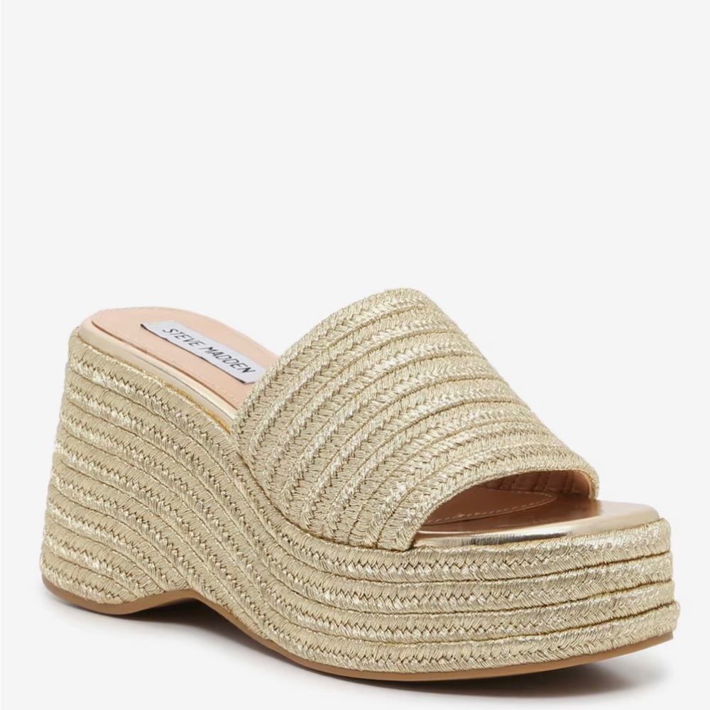 NWT Steve Madden Realize Espadrille Platform Sandal Sz 8.5